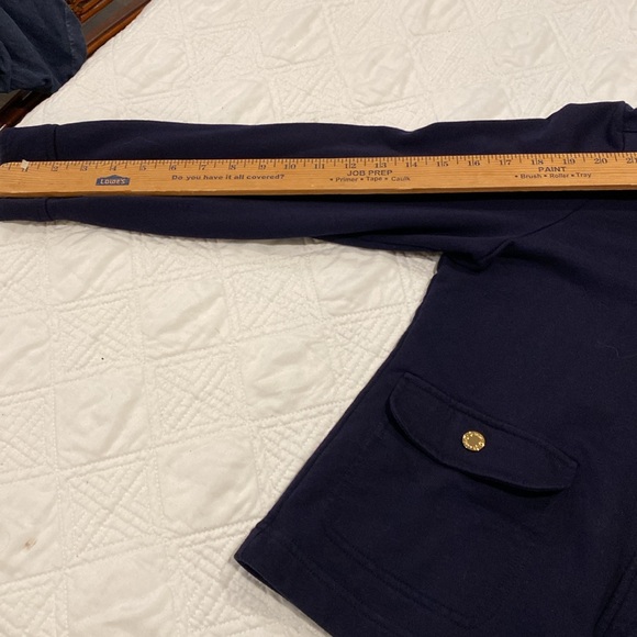 Lauren Ralph Lauren knit zip up jacket Gold details size P/M - Picture 9 of 12